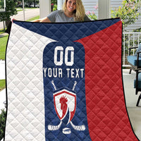 Custom France Hockey Quilt Les Bleus Go Champions