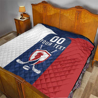 Custom France Hockey Quilt Les Bleus Go Champions