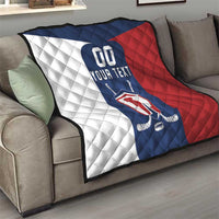 Custom France Hockey Quilt Les Bleus Go Champions