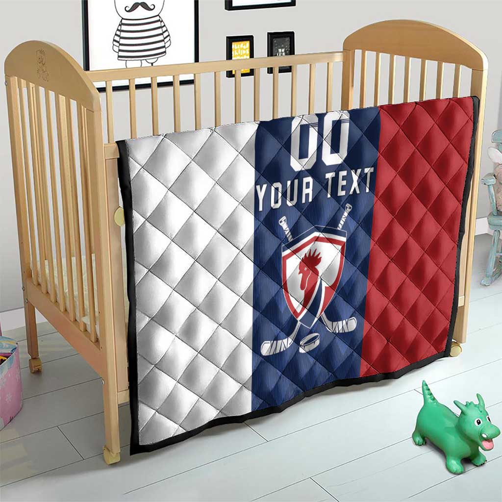Custom France Hockey Quilt Les Bleus Go Champions