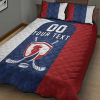 Custom France Hockey Quilt Bed Set Les Bleus Go Champions
