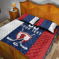 Custom France Hockey Quilt Bed Set Les Bleus Go Champions