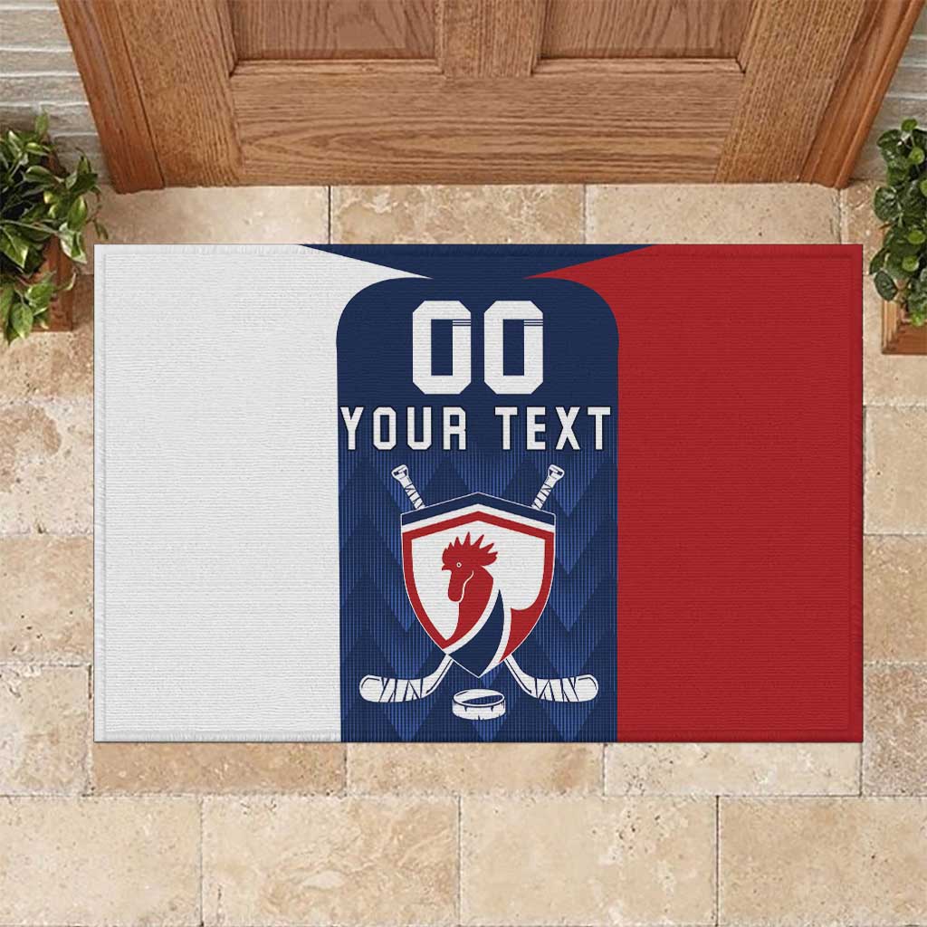 Custom France Hockey Rubber Doormat Les Bleus Go Champions