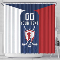 Custom France Hockey Shower Curtain Les Bleus Go Champions