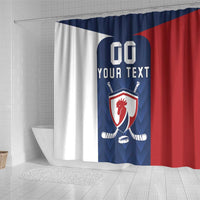 Custom France Hockey Shower Curtain Les Bleus Go Champions