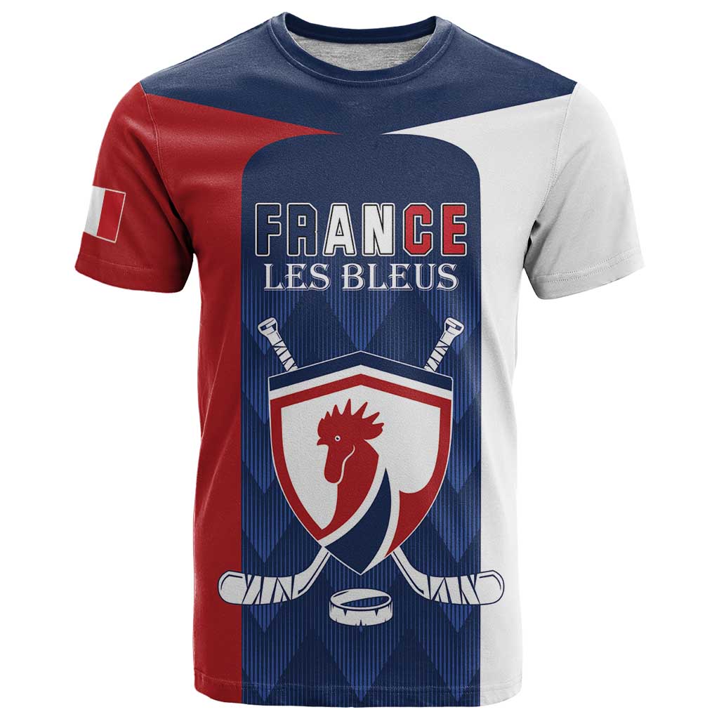 Custom France Hockey T Shirt Les Bleus Go Champions