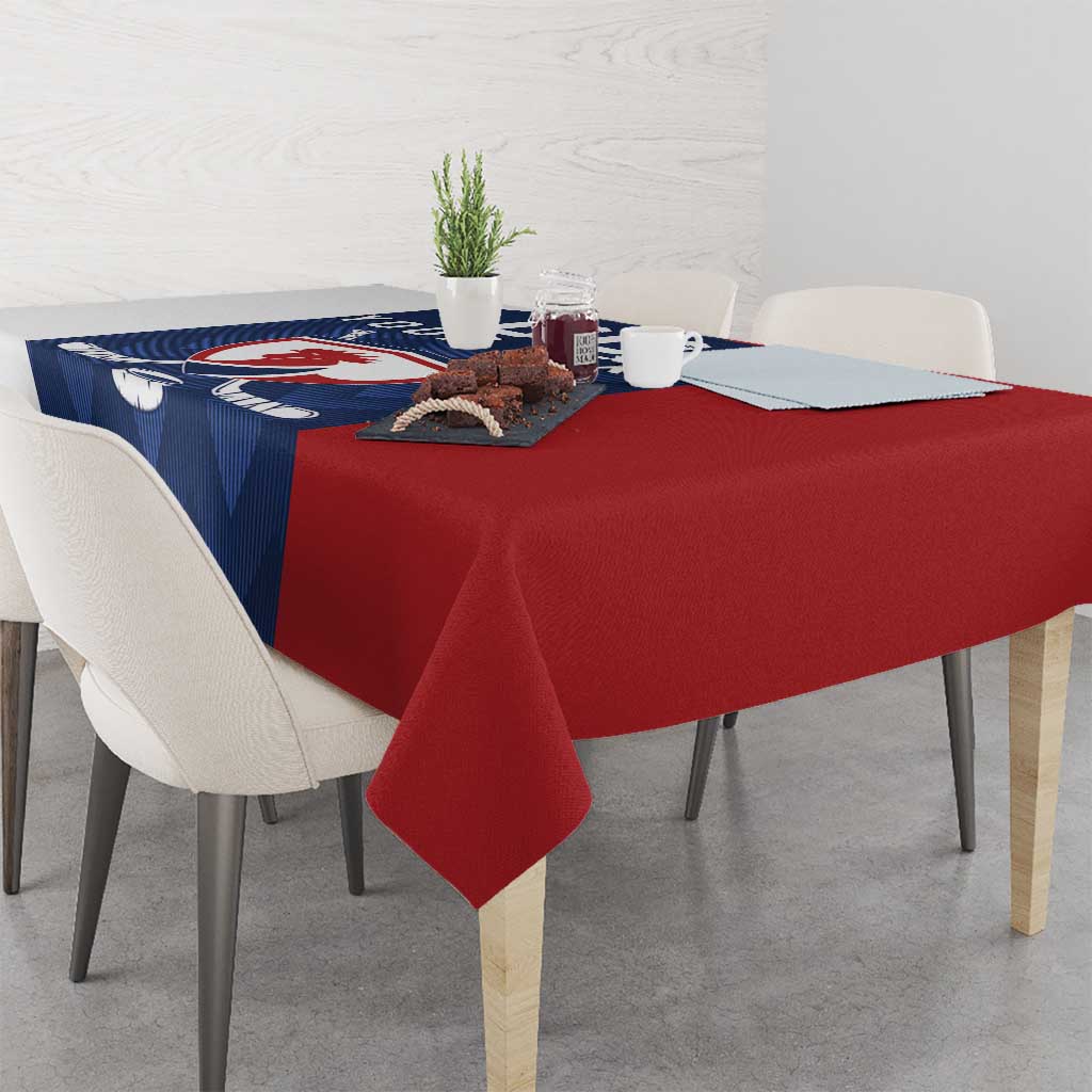 Custom France Hockey Tablecloth Les Bleus Go Champions