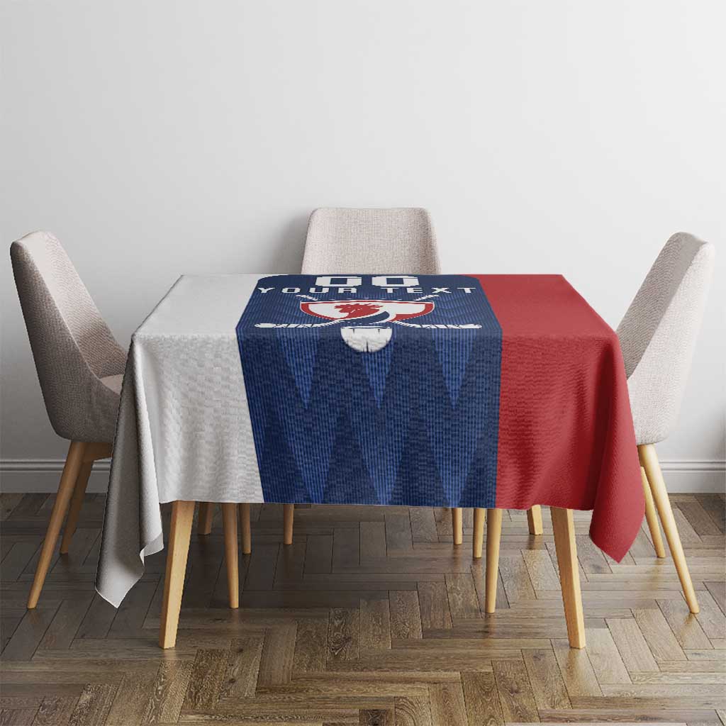 Custom France Hockey Tablecloth Les Bleus Go Champions