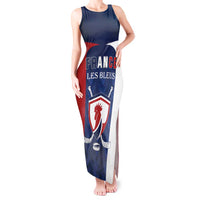 Custom France Hockey Tank Maxi Dress Les Bleus Go Champions