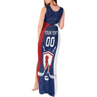 Custom France Hockey Tank Maxi Dress Les Bleus Go Champions