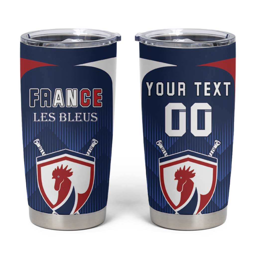 Custom France Hockey Tumbler Cup Les Bleus Go Champions
