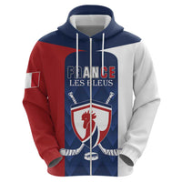 Custom France Hockey Zip Hoodie Les Bleus Go Champions