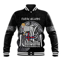 Personalized Viking Faroe Islands Baseball Jacket Valhalla Viking Pattern
