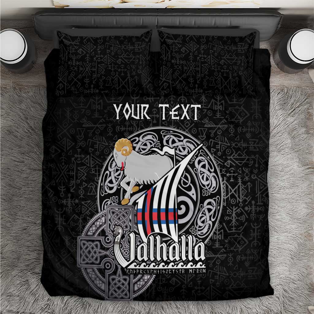 Personalized Viking Faroe Islands Bedding Set Valhalla Viking Pattern