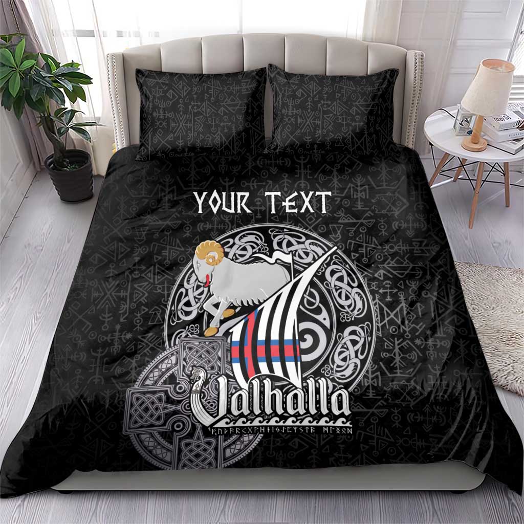 Personalized Viking Faroe Islands Bedding Set Valhalla Viking Pattern