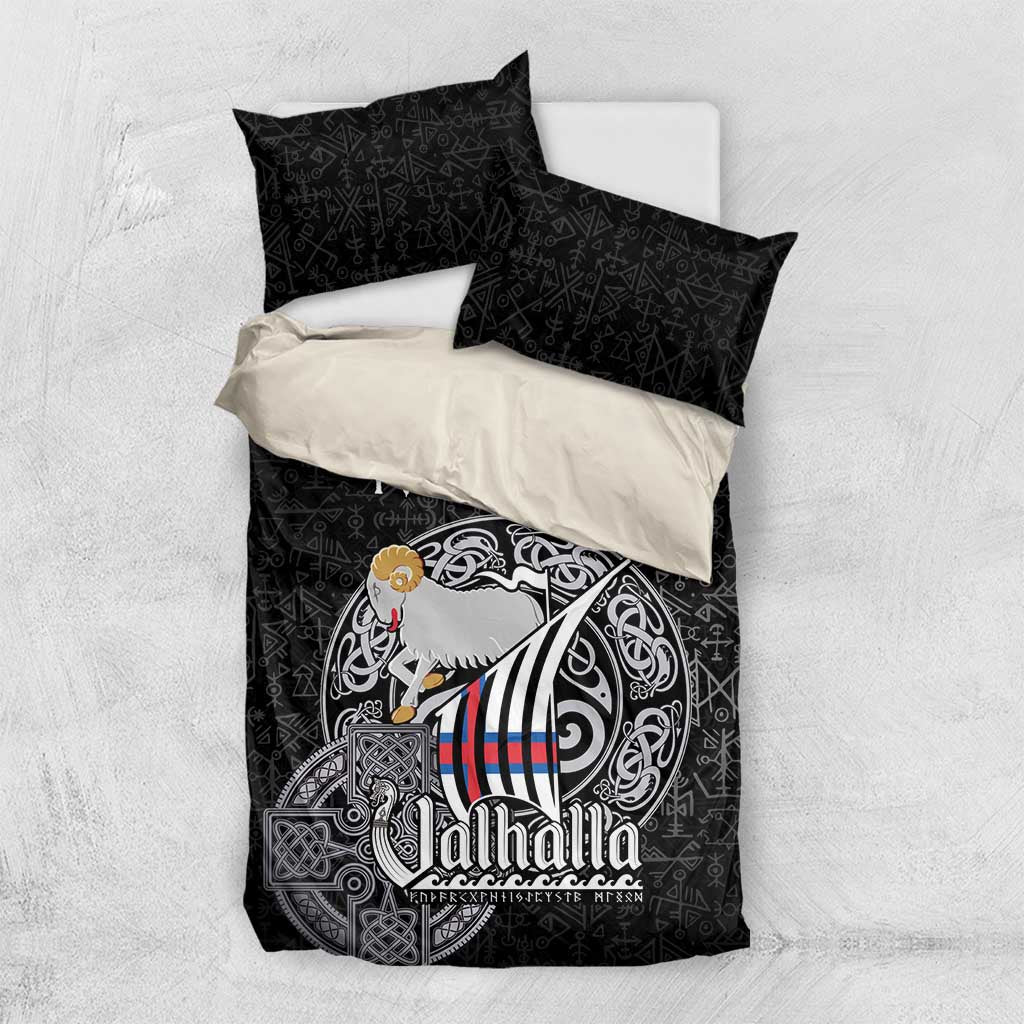 Personalized Viking Faroe Islands Bedding Set Valhalla Viking Pattern