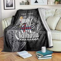 Personalized Viking Faroe Islands Blanket Valhalla Viking Pattern