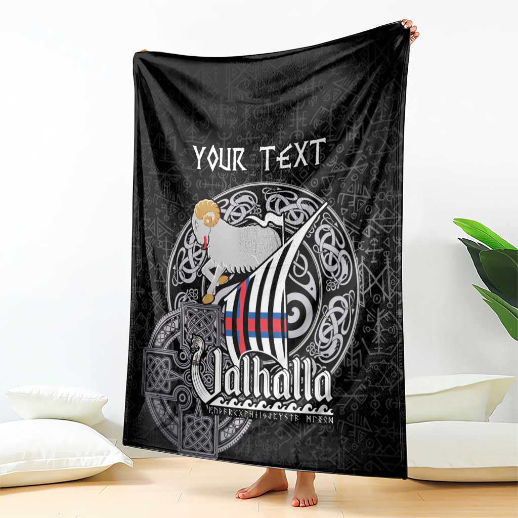 Personalized Viking Faroe Islands Blanket Valhalla Viking Pattern