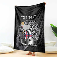 Personalized Viking Faroe Islands Blanket Valhalla Viking Pattern