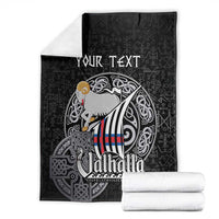 Personalized Viking Faroe Islands Blanket Valhalla Viking Pattern