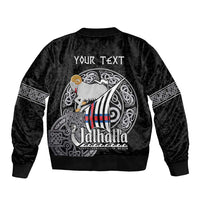 Personalized Viking Faroe Islands Bomber Jacket Valhalla Viking Pattern