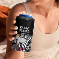 Personalized Viking Faroe Islands 4 in 1 Can Cooler Tumbler Valhalla Viking Pattern