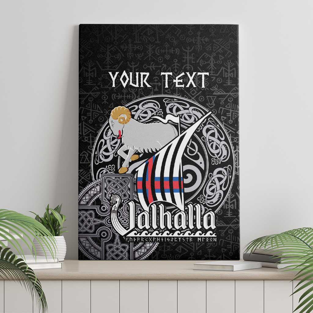 Personalized Viking Faroe Islands Canvas Wall Art Valhalla Viking Pattern