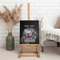 Personalized Viking Faroe Islands Canvas Wall Art Valhalla Viking Pattern