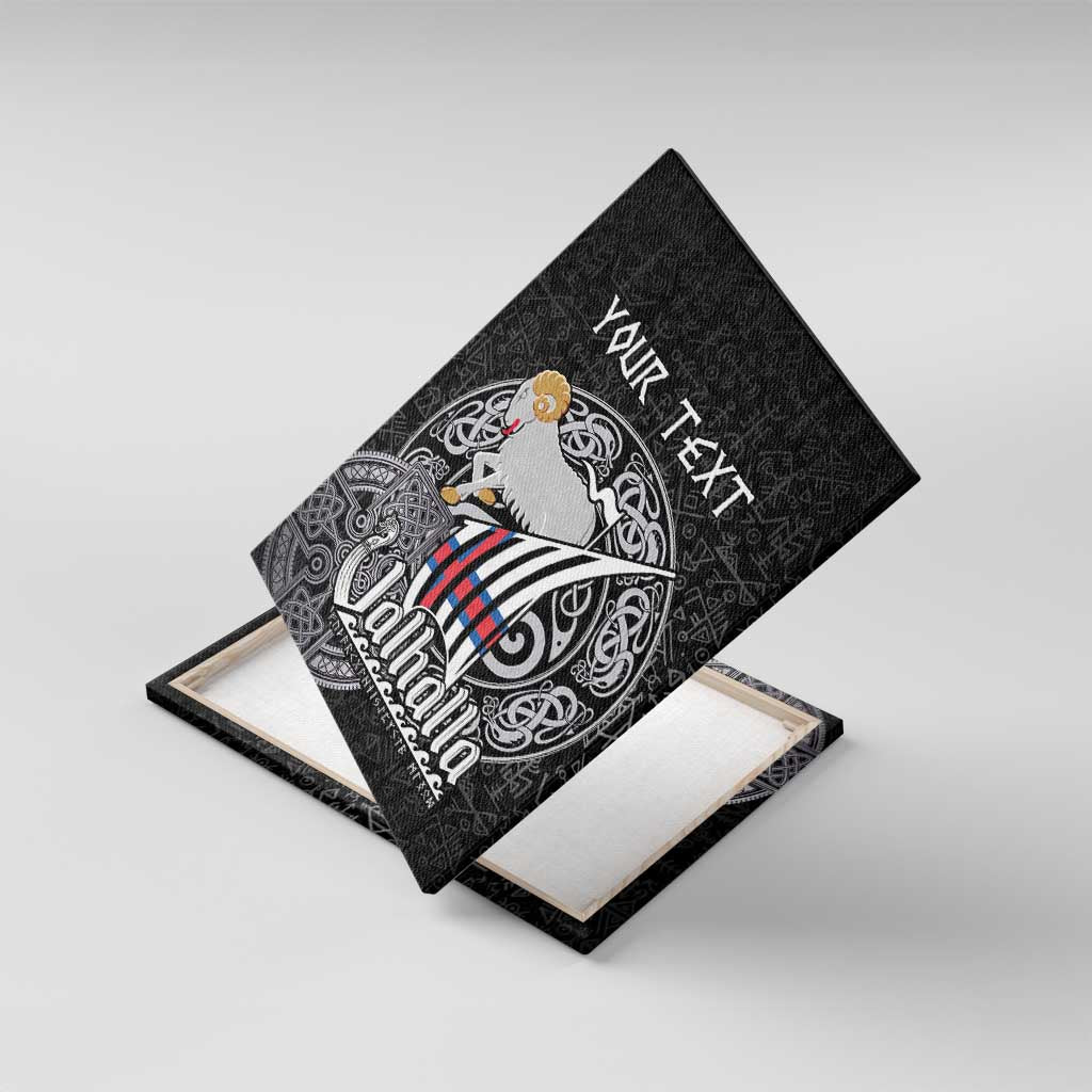 Personalized Viking Faroe Islands Canvas Wall Art Valhalla Viking Pattern