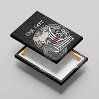 Personalized Viking Faroe Islands Canvas Wall Art Valhalla Viking Pattern