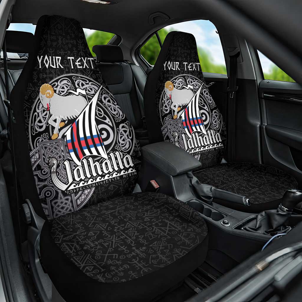 Personalized Viking Faroe Islands Car Seat Cover Valhalla Viking Pattern