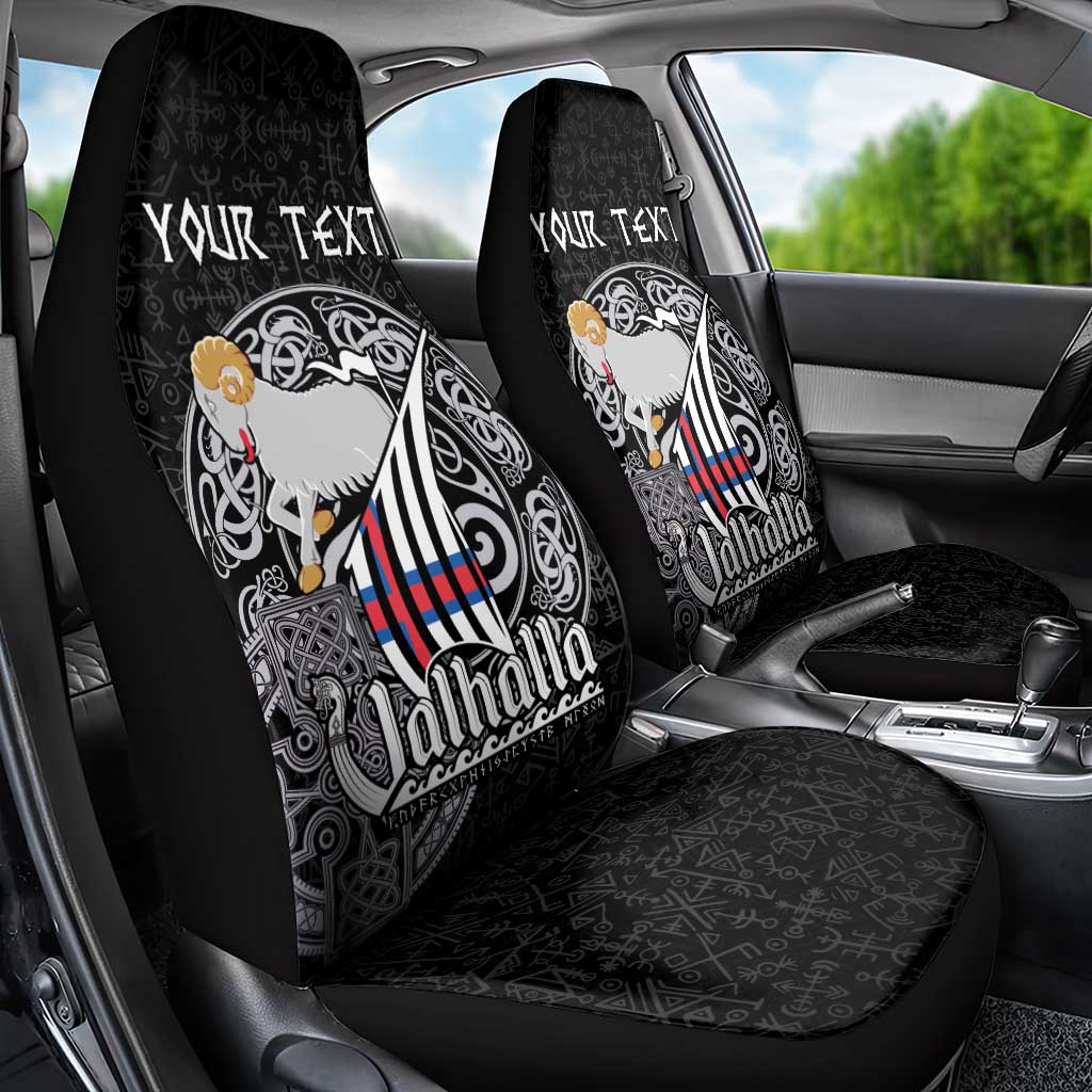 Personalized Viking Faroe Islands Car Seat Cover Valhalla Viking Pattern