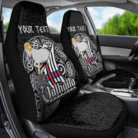 Personalized Viking Faroe Islands Car Seat Cover Valhalla Viking Pattern