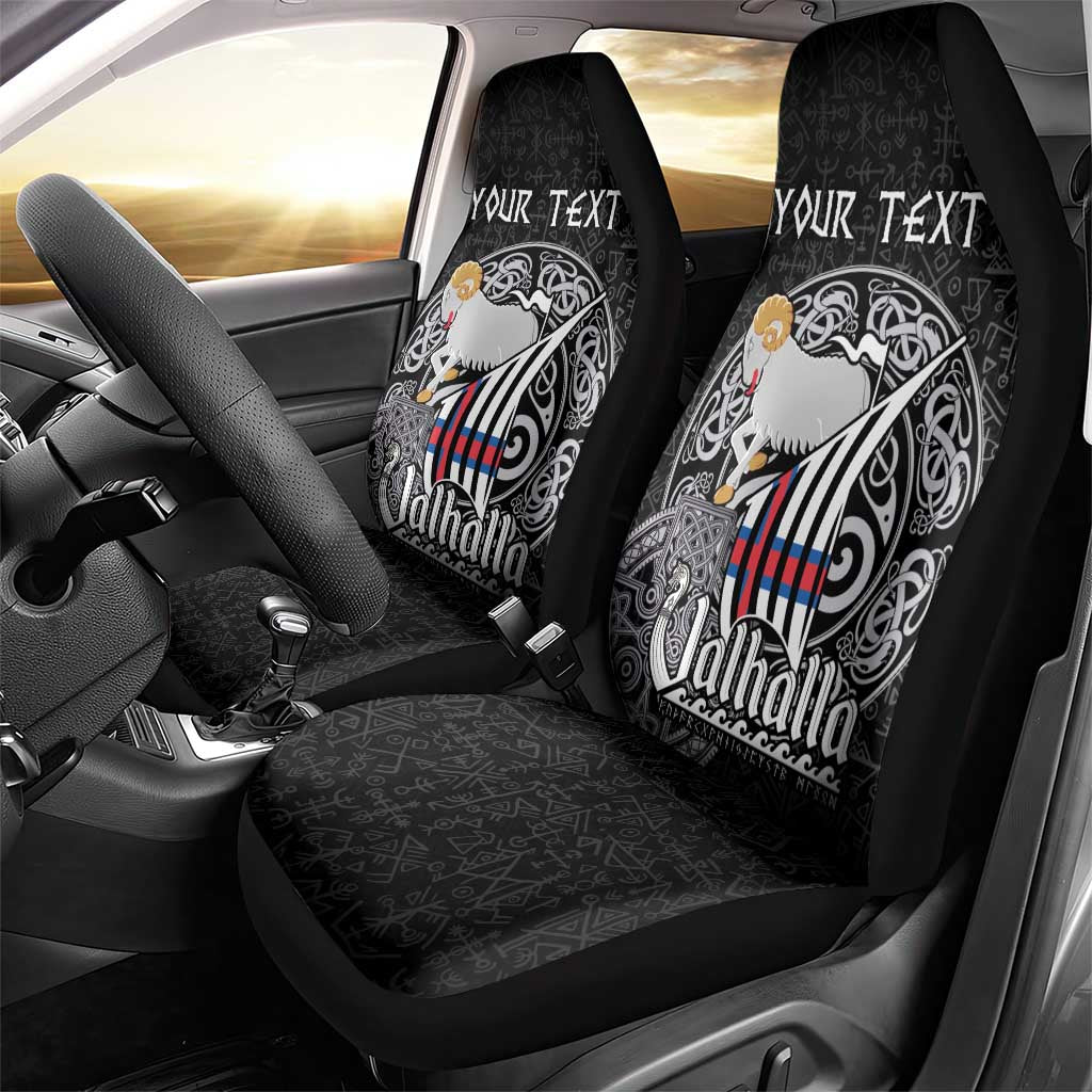 Personalized Viking Faroe Islands Car Seat Cover Valhalla Viking Pattern