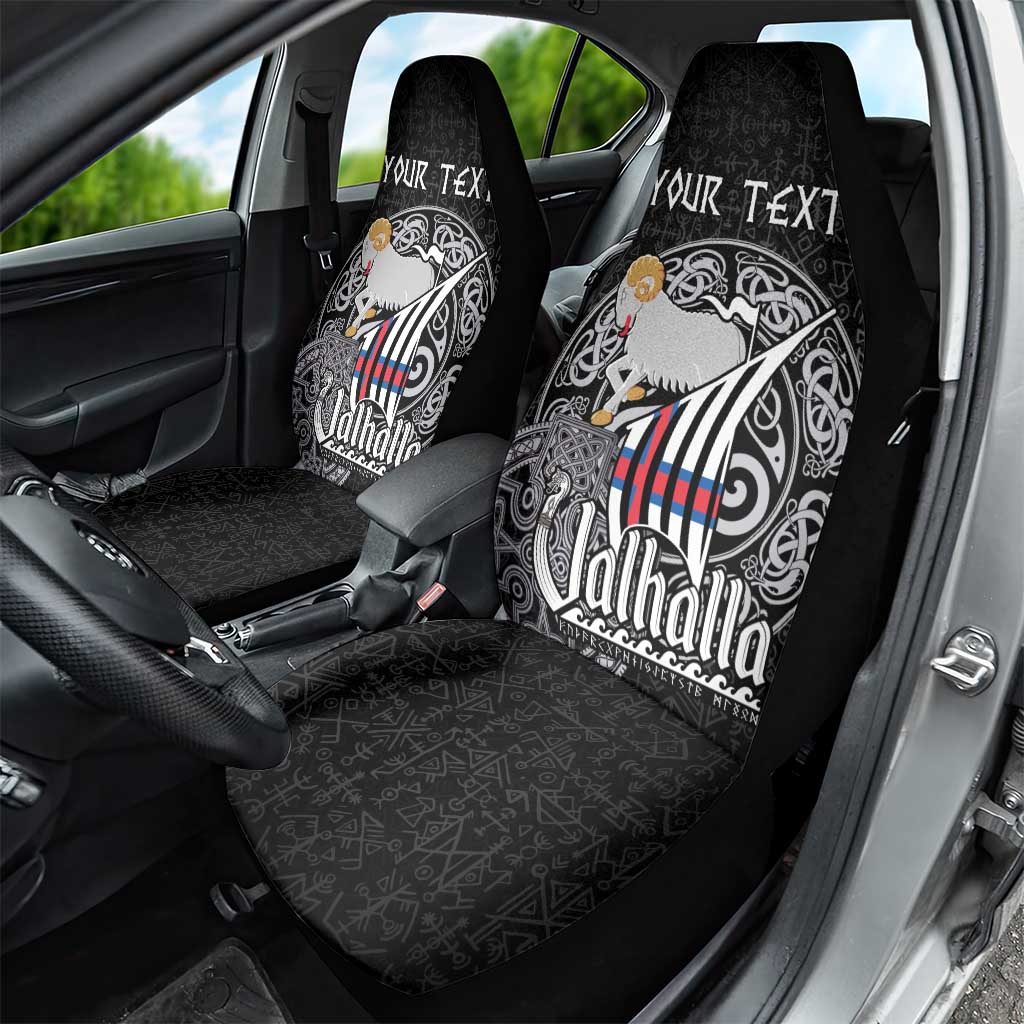 Personalized Viking Faroe Islands Car Seat Cover Valhalla Viking Pattern