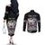Personalized Viking Faroe Islands Couples Matching Off The Shoulder Long Sleeve Dress and Long Sleeve Button Shirt Valhalla Viking Pattern