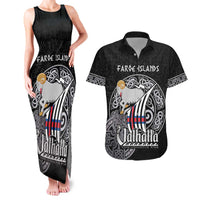 Personalized Viking Faroe Islands Couples Matching Tank Maxi Dress and Hawaiian Shirt Valhalla Viking Pattern