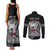 Personalized Viking Faroe Islands Couples Matching Tank Maxi Dress and Long Sleeve Button Shirt Valhalla Viking Pattern