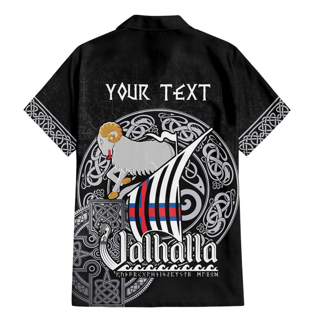 Personalized Viking Faroe Islands Family Matching Mermaid Dress and Hawaiian Shirt Valhalla Viking Pattern