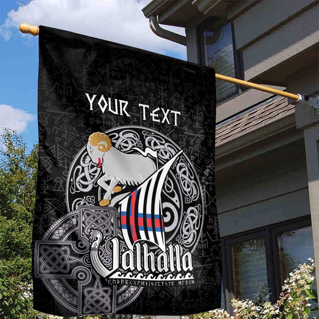 Personalized Viking Faroe Islands Garden Flag Valhalla Viking Pattern