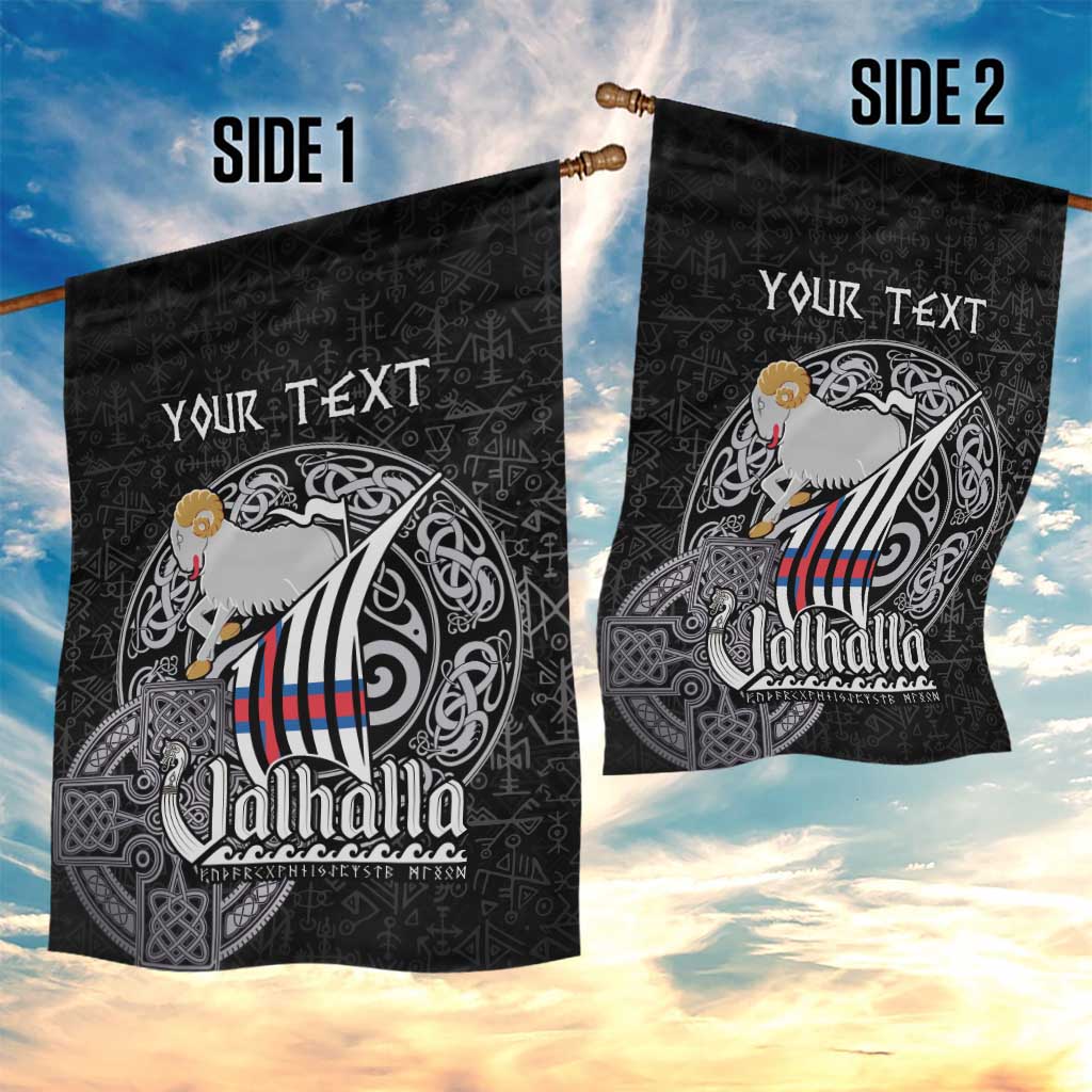 Personalized Viking Faroe Islands Garden Flag Valhalla Viking Pattern