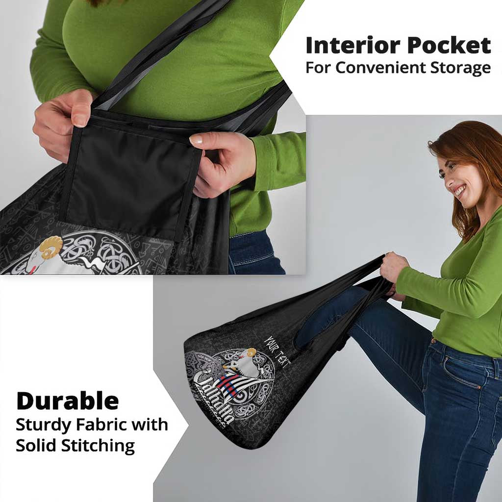 Personalized Viking Faroe Islands Grocery Bag Valhalla Viking Pattern