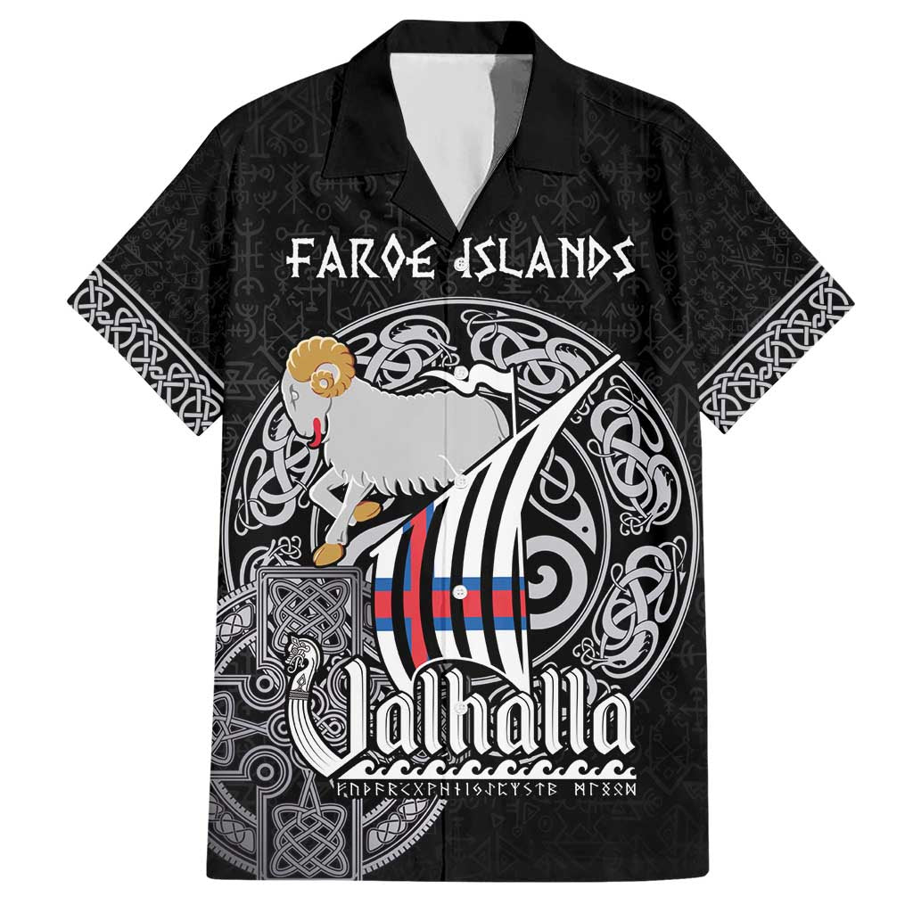 Personalized Viking Faroe Islands Hawaiian Shirt Valhalla Viking Pattern