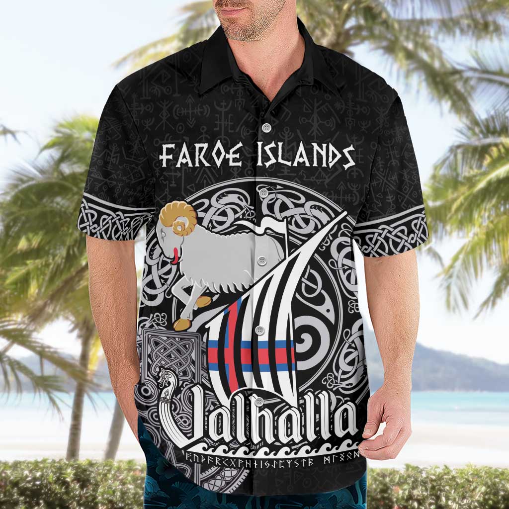 Personalized Viking Faroe Islands Hawaiian Shirt Valhalla Viking Pattern