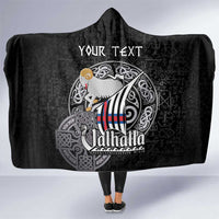 Personalized Viking Faroe Islands Hooded Blanket Valhalla Viking Pattern