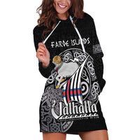Personalized Viking Faroe Islands Hoodie Dress Valhalla Viking Pattern