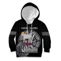 Personalized Viking Faroe Islands Kid Hoodie Valhalla Viking Pattern