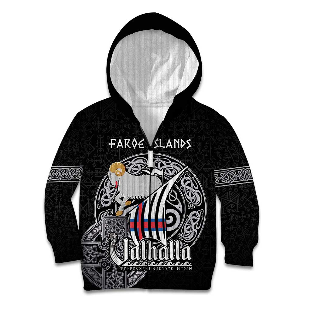 Personalized Viking Faroe Islands Kid Hoodie Valhalla Viking Pattern