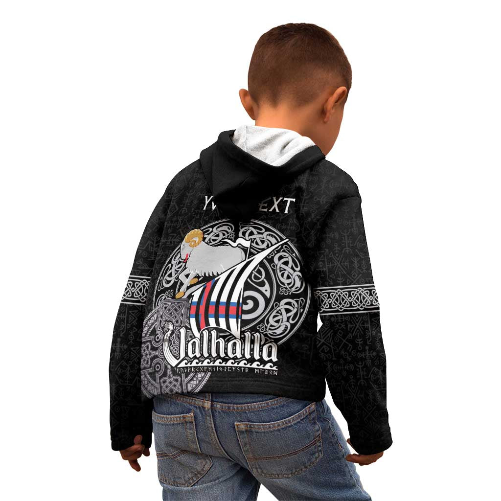 Personalized Viking Faroe Islands Kid Hoodie Valhalla Viking Pattern