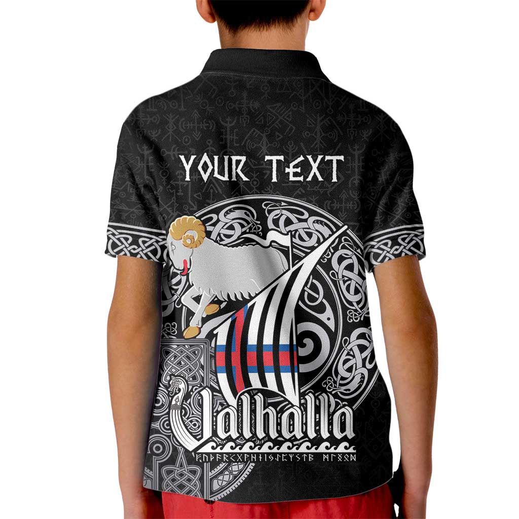 Personalized Viking Faroe Islands Kid Polo Shirt Valhalla Viking Pattern